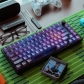 Starry Fire 104+15 Fog Transparent PC Pad Printing ai3D Keycaps Set Cherry Profile for Mechanical Keyboard